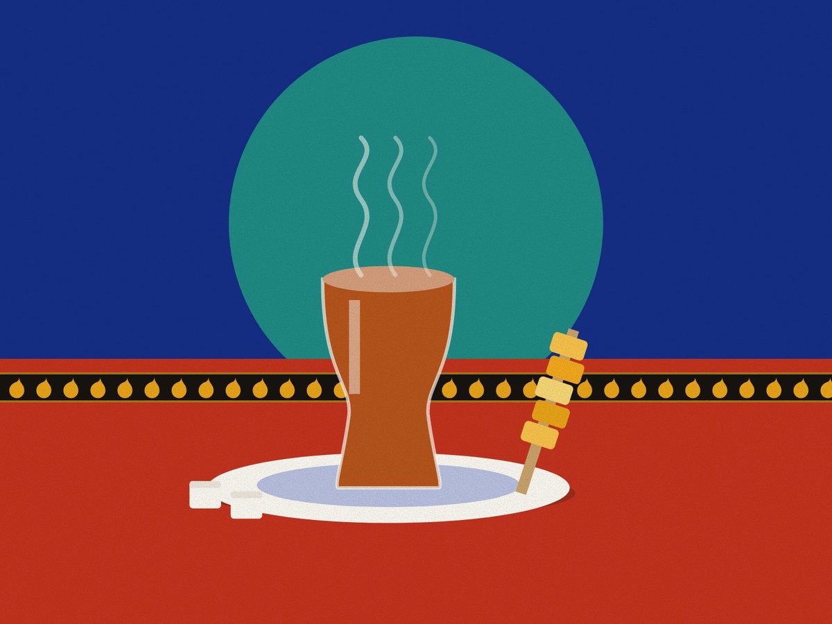 Chai with nabat, painted in the Persiahaus style